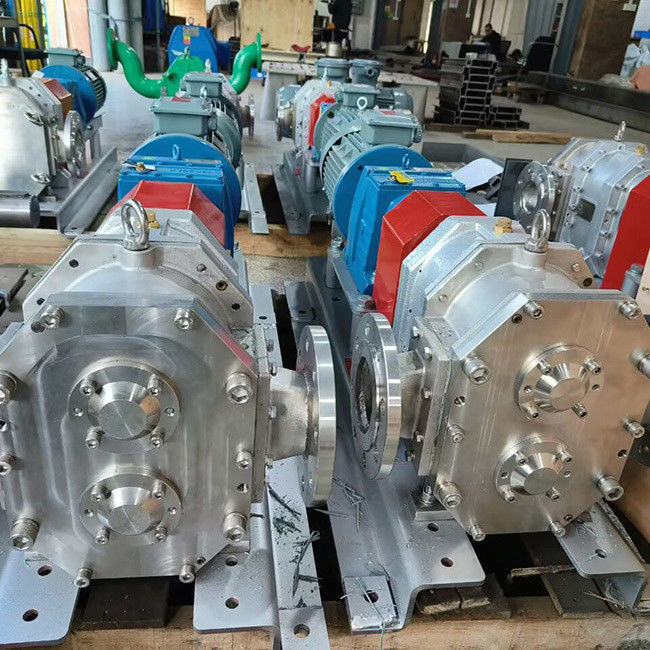 Stainless Steel Rotary Positive Displacement Pump Tri Lobe With Double Seal
